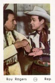 1952 Maple Leaf Gum Film Stars #110 Roy Rogers / Iron Eyes Cody Front