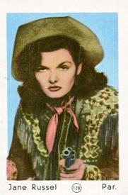 1952 Maple Leaf Gum Film Stars #128 Jane Russell Front