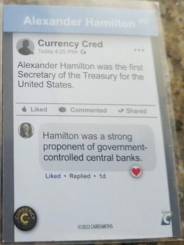 2022 Cardsmiths Currency Series 1 #43 Alexander Hamilton Back