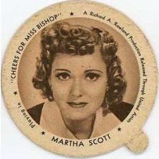 1941 Dixie Cup Lids Movie Stars (F5-7) #NNO Martha Scott Front
