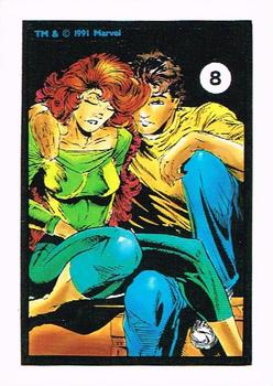 1991 Comic Images Spider-Man Webs Trading Stickers #8 Peter Parker / Mary Jane Watson Front