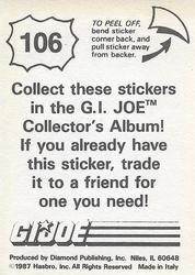 1987 Hasbro G.I. Joe #106 Fast Draw Bio Back