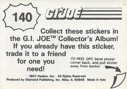 1987 Hasbro G.I. Joe #140 SGT Slaughter Back