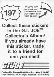 1987 Hasbro G.I. Joe #197 SGT Slaughter Back