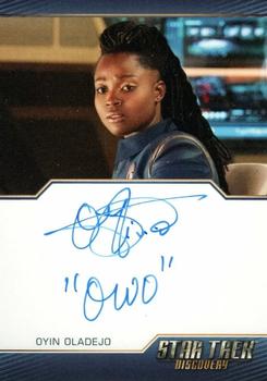 2022 Rittenhouse Star Trek: Discovery Season Three - Autographed Inscriptions (Blue Border Design) #NNO Oyin Oladejo Front
