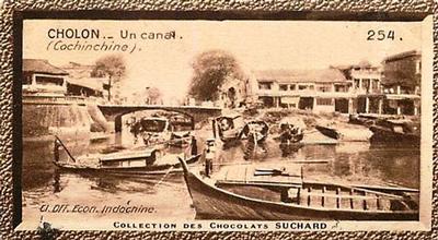 1933 Suchard Collection Coloniale (25 Cinémas backs) #254 Cholon - Un Canal (Indochine - Cochinchine) Front