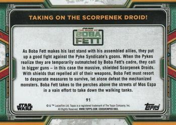 2022 Topps Star Wars: The Book of Boba Fett - Red #91 Taking on the Scorpenek Droid! Back