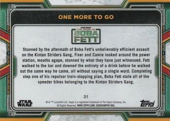 2022 Topps Star Wars: The Book of Boba Fett - Silver #31 One More to Go Back