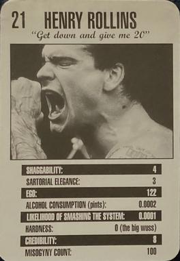 1995 Melody Maker Top Rankers #21 Henry Rollins Front