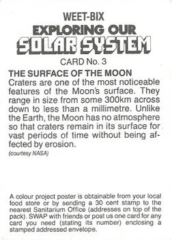 1984 Weet-Bix Exploring Our Solar System #3 The Surface of The Moon Back