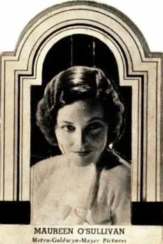 1934 Film Stars Die Cut (R93) #NNO Maureen O'Sullivan Front