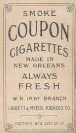 1916 Coupon Tobacco Movie Stars (T82) #NNO Fannie Ward Back