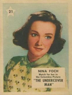 1951 Canadian Shredded Wheat Movie Stars #21 Nina Foch Front