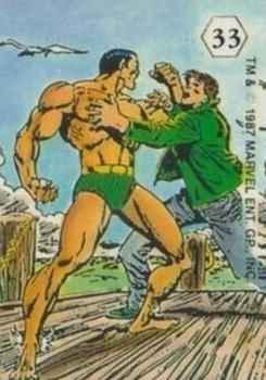 1987 Comic Images Marvel's Magic Moments Stickers #33 Sub-Mariner Front