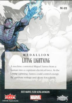 2022 Fleer Ultra Marvel Avengers - Medallions #M-22 Living Lightning Back