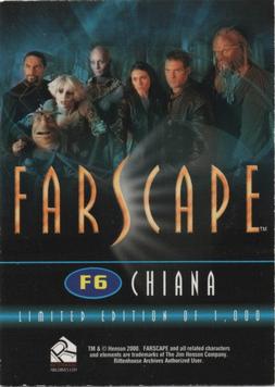 2000 Rittenhouse Farscape Season 1 - Farscape Fandom Special Limited Edition Previews #F6 Chiana Back