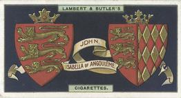1906 Lambert & Butler Arms of Kings and Queens of England #7 John Front