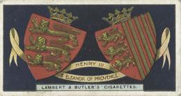 1906 Lambert & Butler Arms of Kings and Queens of England #8 Henry III Front