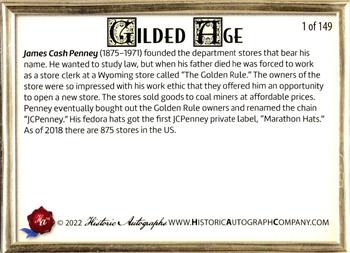 2023 Historic Autographs Gilded Age - Alloy #287 J.C. Penney Back