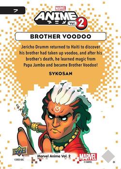 2023 Upper Deck Marvel Anime Vol. 2 #7 Brother Voodoo Back