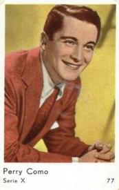 1961 Dutch Gum Serie X (blank-backed) #77 Perry Como Front