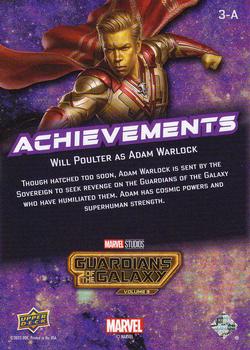 2023 Upper Deck Marvel Guardians of the Galaxy Vol. 3 Weekly - Achievements #3-A Will Poulter as Adam Warlock Back