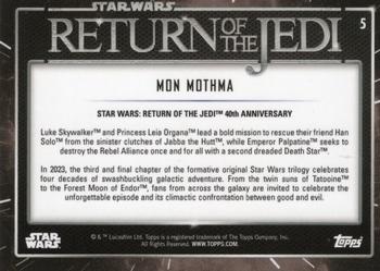 2023 Star Wars: Return of the Jedi 40th Anniversary - Blue Foil #5 Mon Mothma Back
