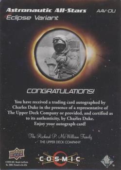 2023 Upper Deck Cosmic - Astronautic All-Stars Variant Autographs #AAV-DU Charles Duke Back