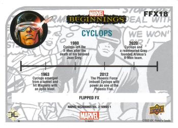 2022 Upper Deck Marvel Beginnings Volume 2, Series 1 - Flipped FX #FFX18 Cyclops Back