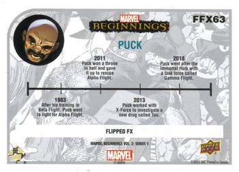 2022 Upper Deck Marvel Beginnings Volume 2, Series 1 - Flipped FX #FFX63 Puck Back