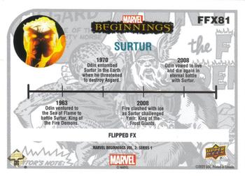 2022 Upper Deck Marvel Beginnings Volume 2, Series 1 - Flipped FX #FFX81 Surtur Back