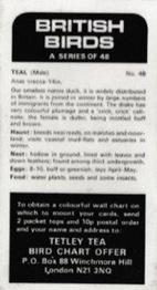 1975 Tetley Tea British Birds #48 Teal Back