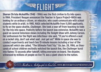 2023 Historic Autographs Flight #54 Christa McAuliffe Back