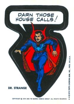 1975 Topps Comic Book Heroes Stickers - Acetate White Back Test #NNO Dr. Strange Front