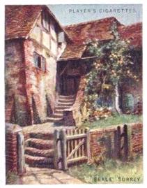 1929 Player's Picturesque Cottages #21 Seale, Surrey Front