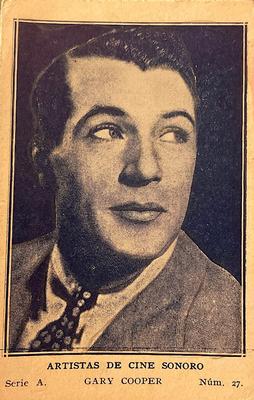 1932 Artistas De Cine Sonoro #27 Gary Cooper Front