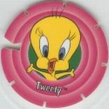 1995 Frito-Lay Looney Tunes Techno Tazos #102 Tweety Front