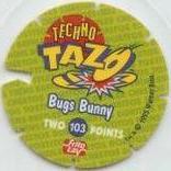 1995 Frito-Lay Looney Tunes Techno Tazos #103 Bugs Bunny Back