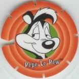 1995 Frito-Lay Looney Tunes Techno Tazos #115 Pepe Le Pew Front