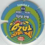 1996 Frito-Lay Looney Tunes Time Warp Techno Tazos #212 Ned Kelly Back