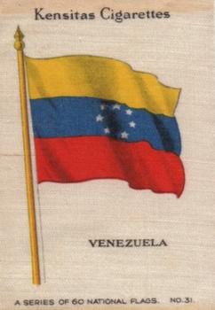1934 Wix/Kensitas National Flags Silks #31 Venezuela Front