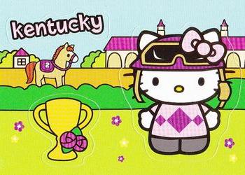 2013 Upper Deck Hello Kitty America The Beautiful Stickers Series 2 #NNO Kentucky Front