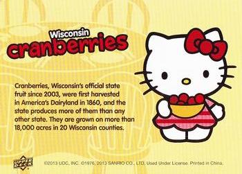 2013 Upper Deck Hello Kitty America The Beautiful Stickers Series 2 - Scratch N' Sniff #NNO Wisconsin Back