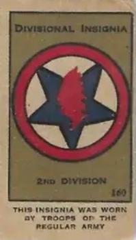 1920 Mayfair Novelty World War Leaders & Insignia (W545) #160 2nd Division Front