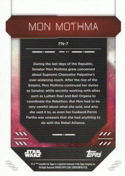 2023 Topps Finest Star Wars #FN-7 Mon Mothma Back