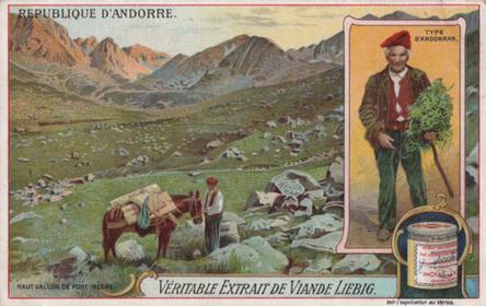 1912 Liebig Republique D'Andorre (Republic of Andorra) (French Text) (F1059, S1059) #NNO Haut Vallonde Font-Negre Front