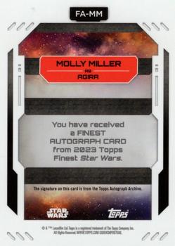 2023 Topps Finest Star Wars - Finest Autographs Gold Wave #FA-MM Molly Miller Back