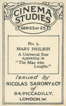 1929 Nicolas Sarony Cinema Studies #5 Mary Philbin Back