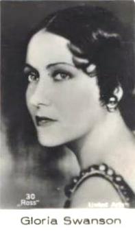 1930 Cloetta Örn Cacao #30 Gloria Swanson Front