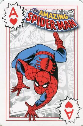 2012 Universal Studios Marvel Comics Playing Cards #A♥ Spider-Man Front